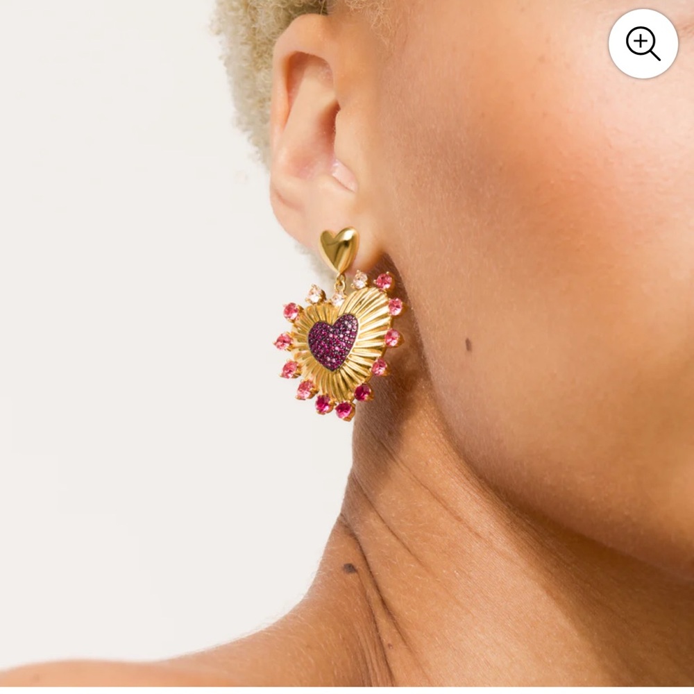HILLBERG&BERK AURA HEART EARRINGS